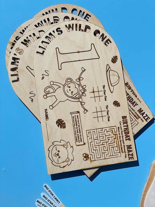 6pcs Personalized Kids' Wooden Activity Boards