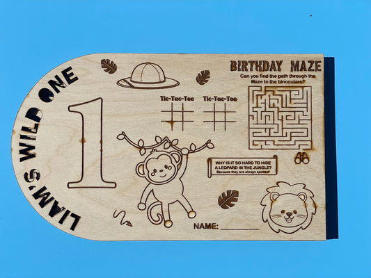 6pcs Personalized Kids' Wooden Activity Boards