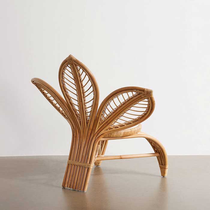 Rattan Peacock Flower Chair
